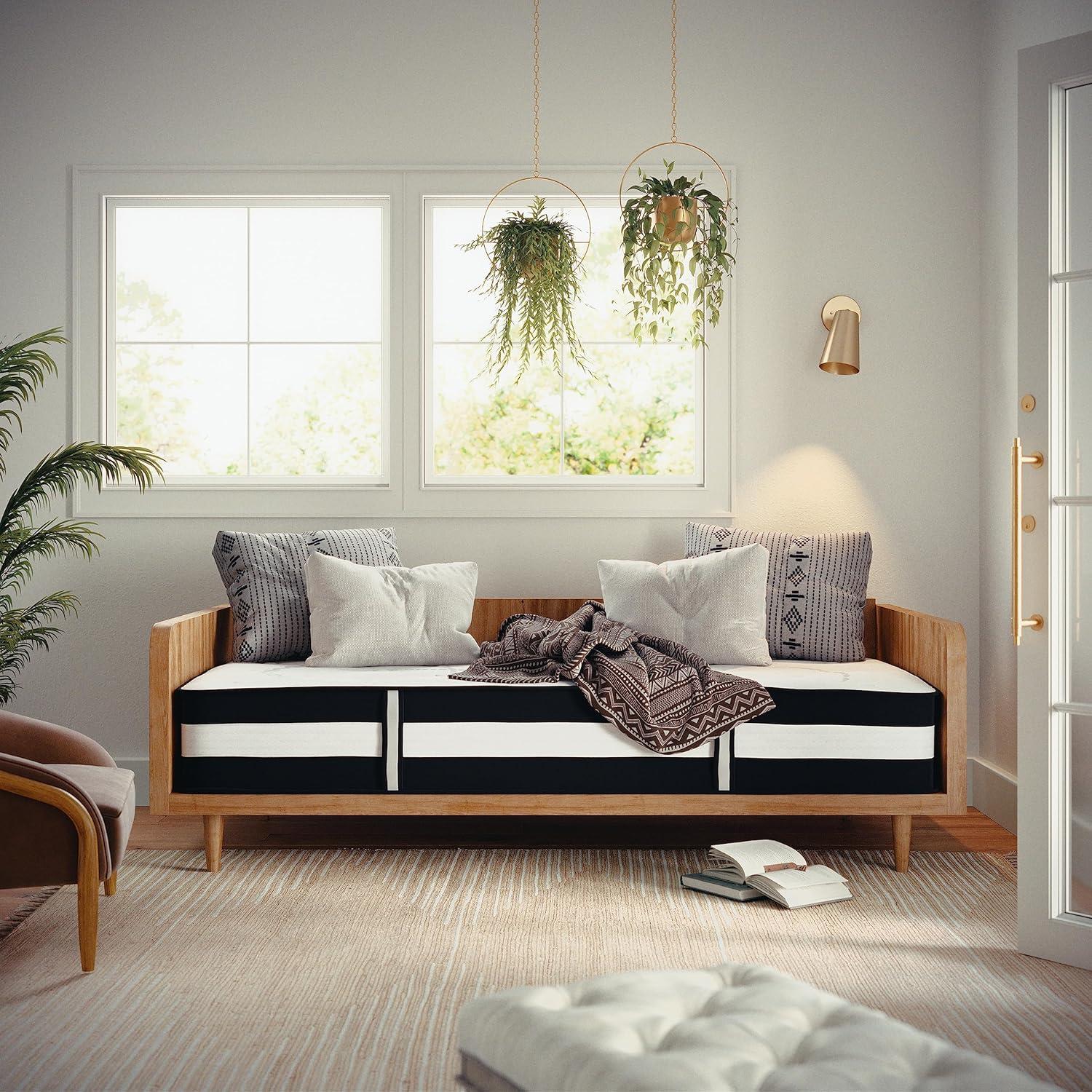 imageFlash Furniture Capri Comfortable Sleep 12quot Hybrid Pocket Spring and Foam Mattress Foam Pocket Spring Hybrid Mattress for Pressure Relief QueenTwin