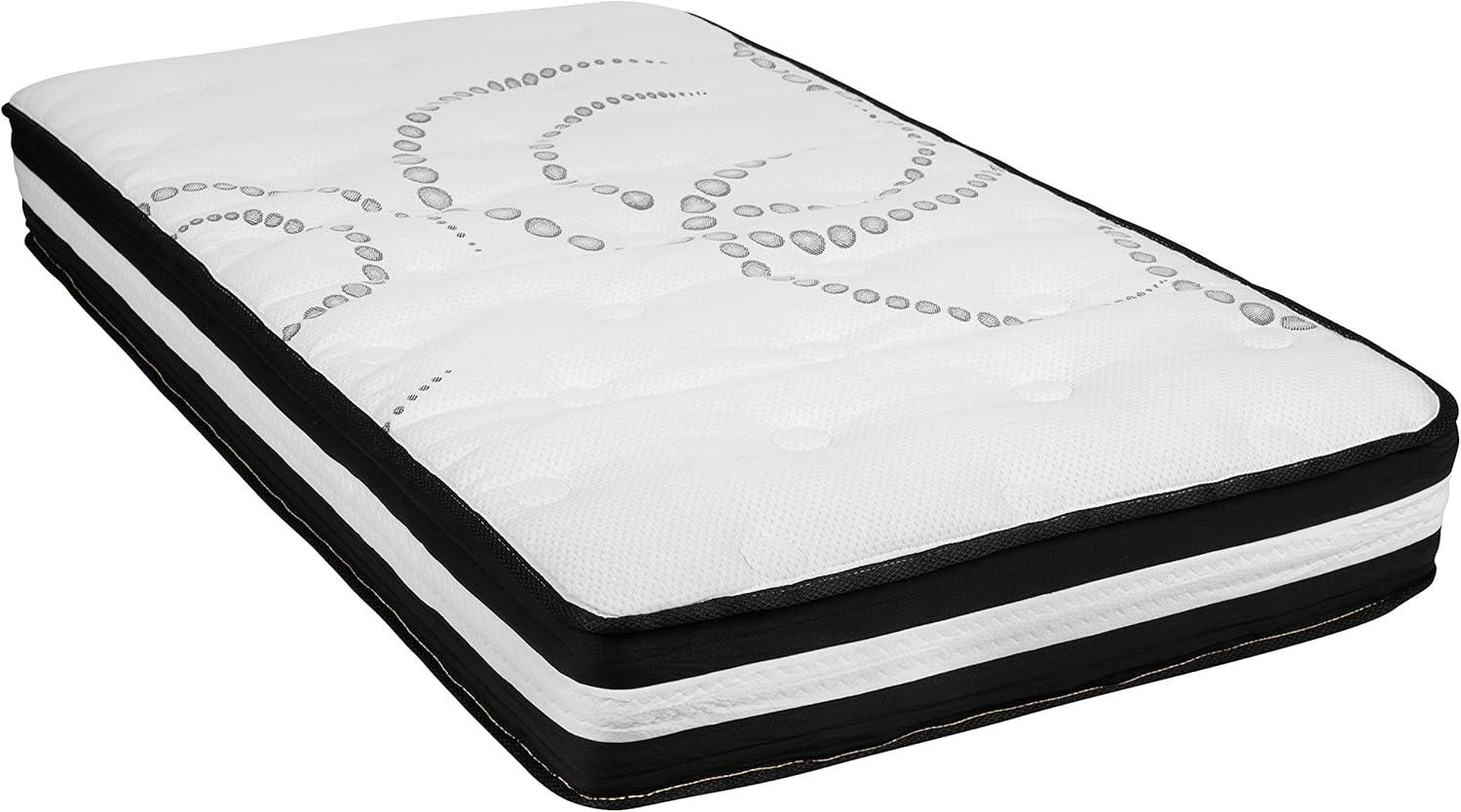 imageFlash Furniture Capri Comfortable Sleep 12quot Hybrid Pocket Spring and Foam Mattress Foam Pocket Spring Hybrid Mattress for Pressure Relief QueenTwin