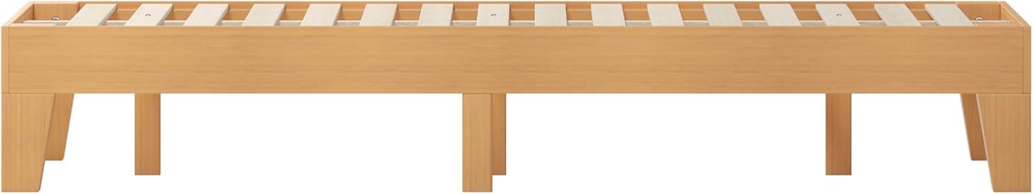 imageFlash Furniture Evelyn Wooden Platform Bed Natural Pine Finish Queen Wooden Slat Support No Box Spring Required Easy AssemblyNatural