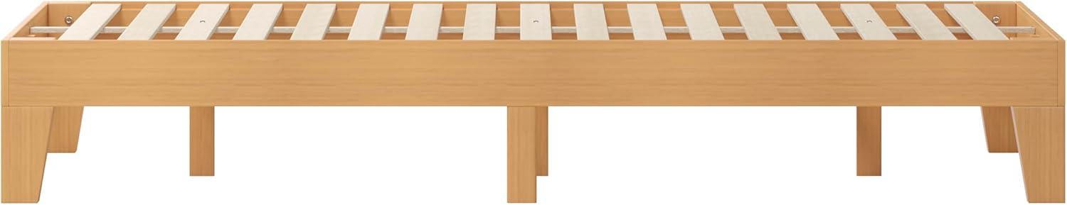 imageFlash Furniture Evelyn Wooden Platform Bed Natural Pine Finish Queen Wooden Slat Support No Box Spring Required Easy AssemblyNatural