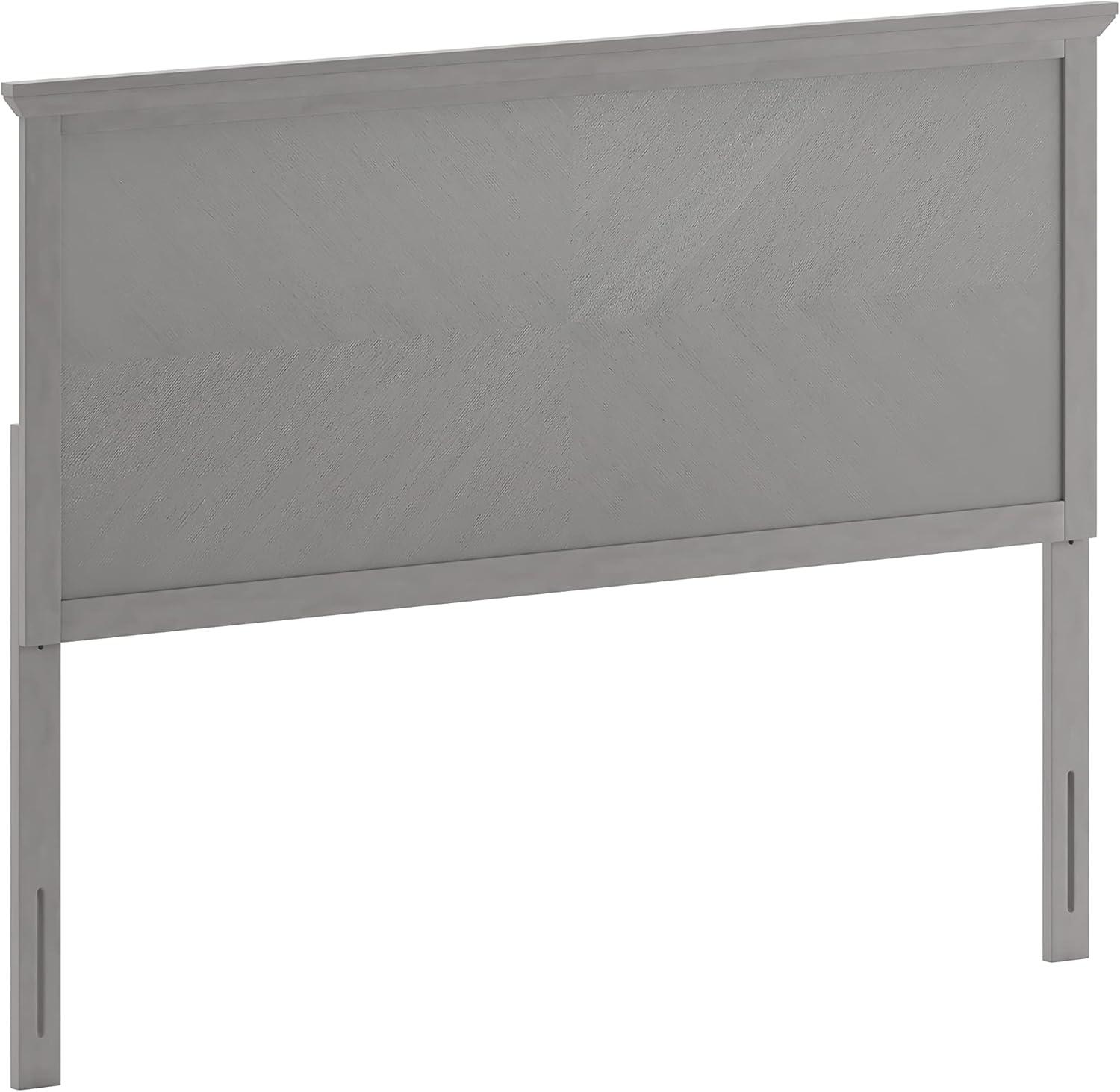 imageFlash Furniture Fiona King Size Wooden Headboard Only Herringbone Patterned Adjustable Headboard in Light BrownGray Wash