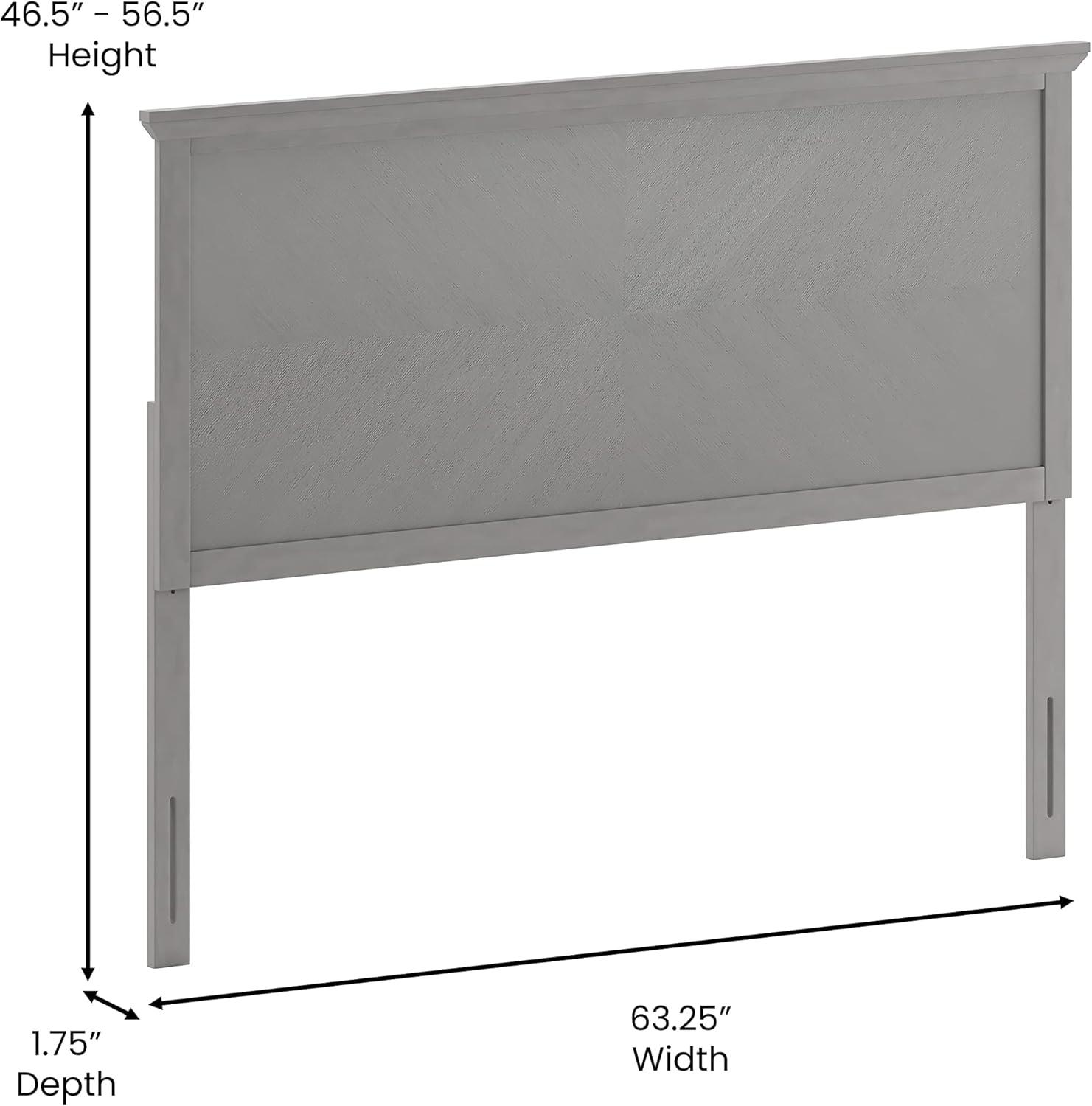 imageFlash Furniture Fiona King Size Wooden Headboard Only Herringbone Patterned Adjustable Headboard in Light BrownGray Wash