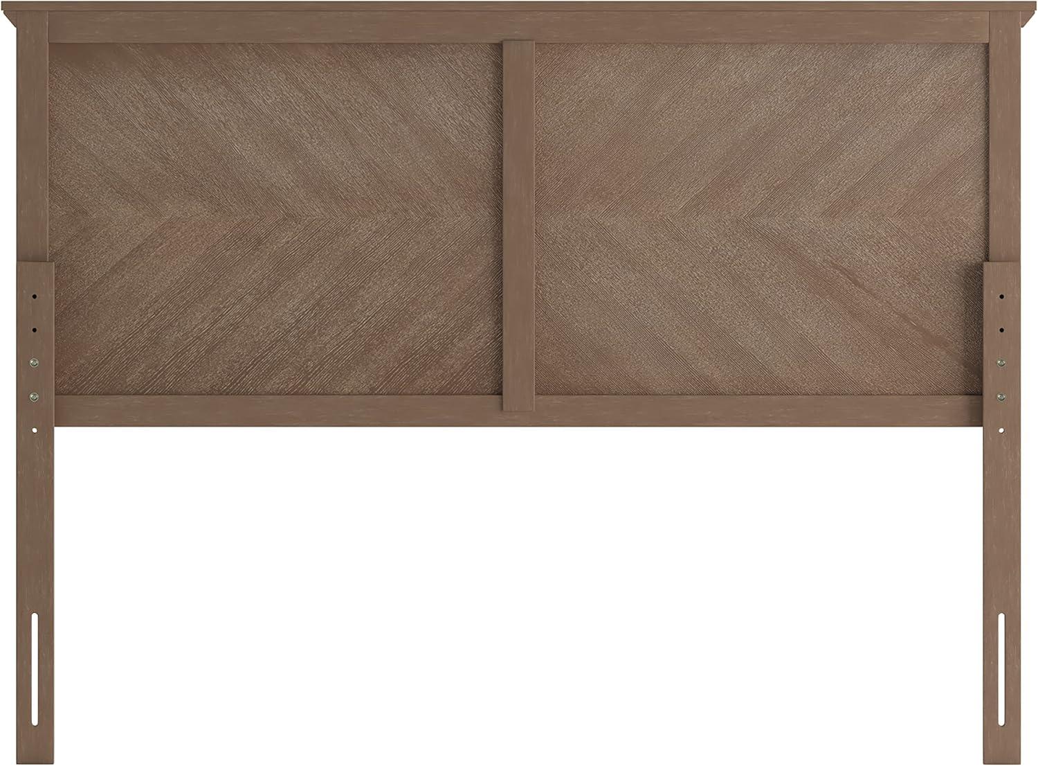 imageFlash Furniture Fiona King Size Wooden Headboard Only Herringbone Patterned Adjustable Headboard in Light BrownLight Brown