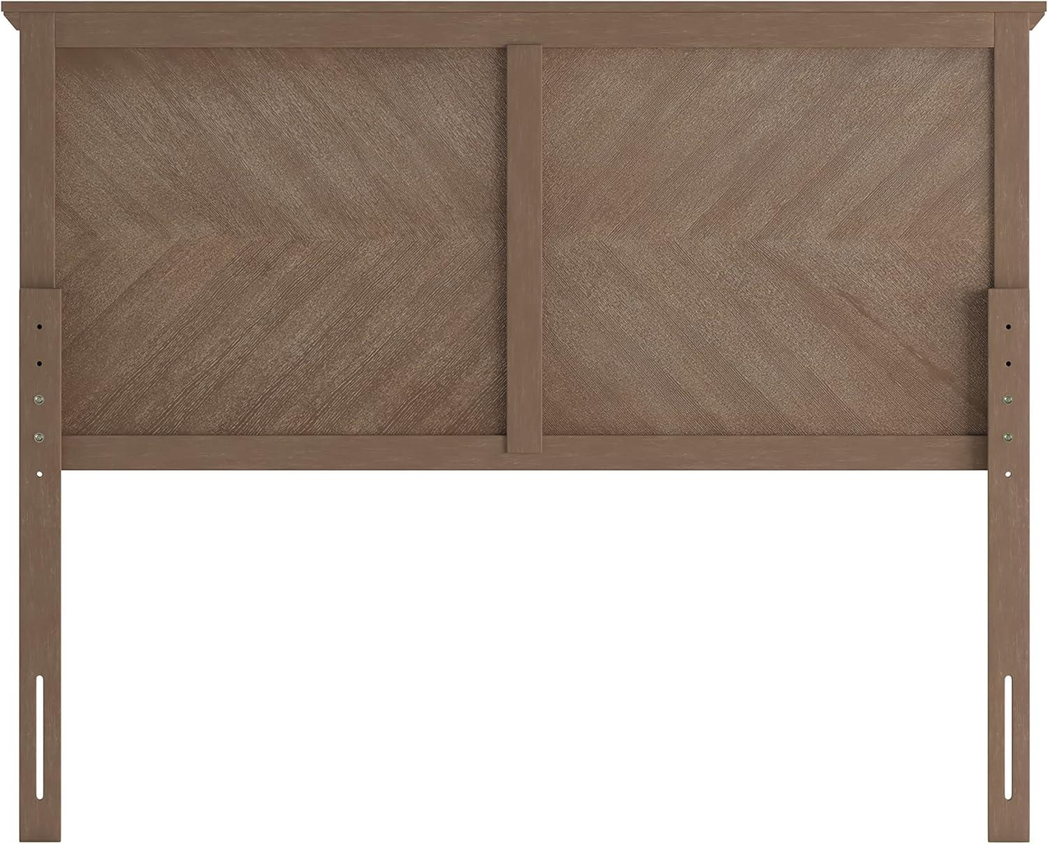 imageFlash Furniture Fiona King Size Wooden Headboard Only Herringbone Patterned Adjustable Headboard in Light BrownLight Brown