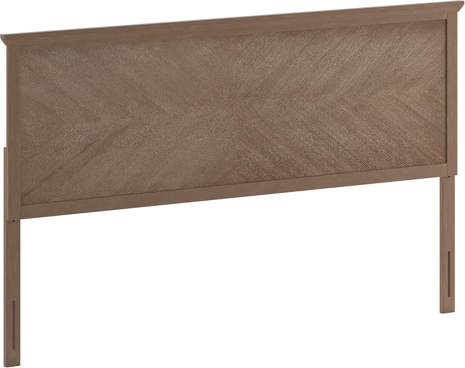 imageFlash Furniture Fiona King Size Wooden Headboard Only Herringbone Patterned Adjustable Headboard in Light BrownLight Brown