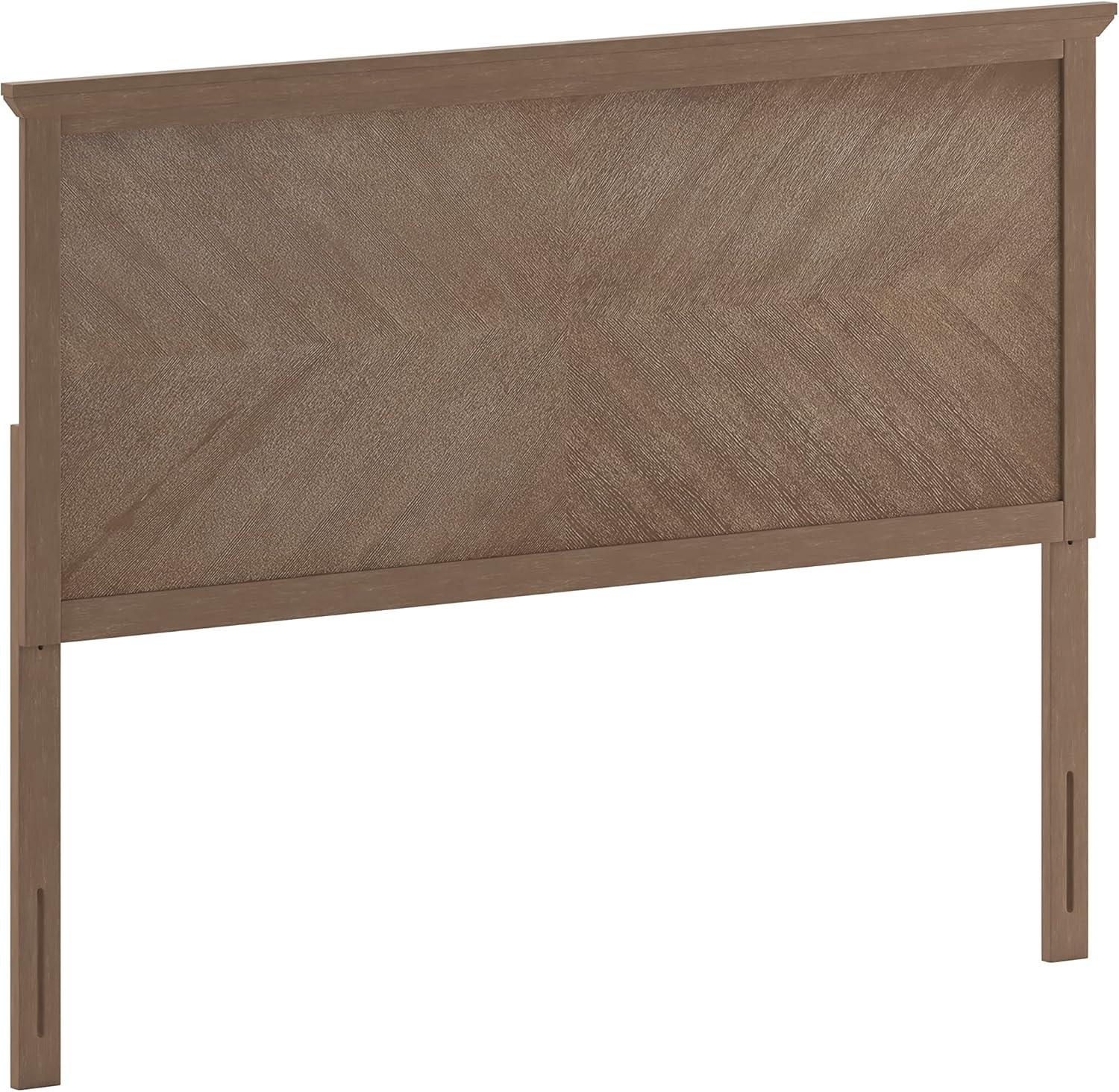 imageFlash Furniture Fiona King Size Wooden Headboard Only Herringbone Patterned Adjustable Headboard in Light BrownLight Brown