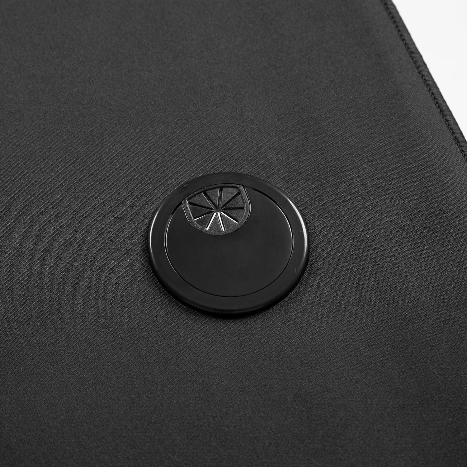 imageFlash Furniture Gaming Desk and Black Racing Chair SetCup HolderHeadphone HookRemovable Mouse Pad Top 2 Wire Management HolesCamouflage
