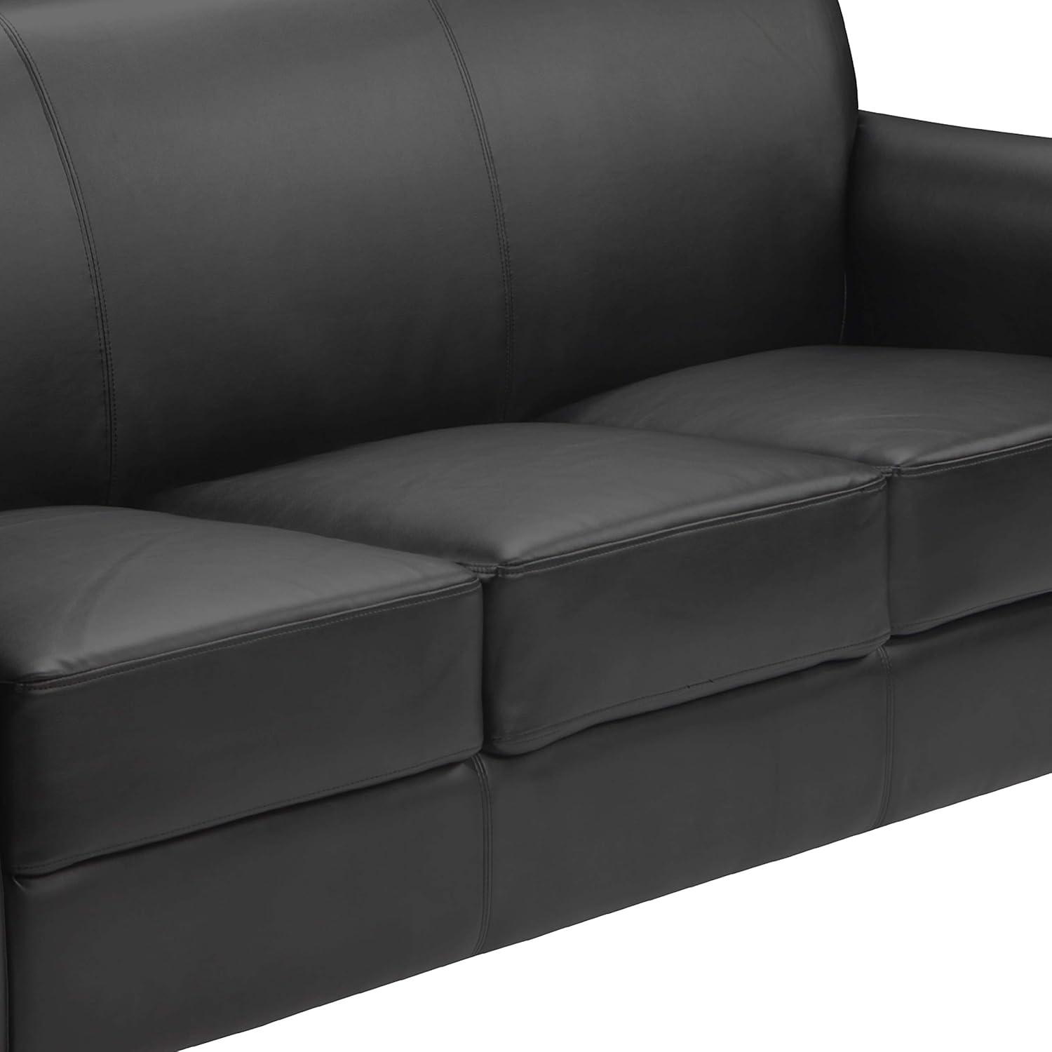 imageFlash Furniture HERCULES Diplomat Series Black LeatherSoft SofaBlack