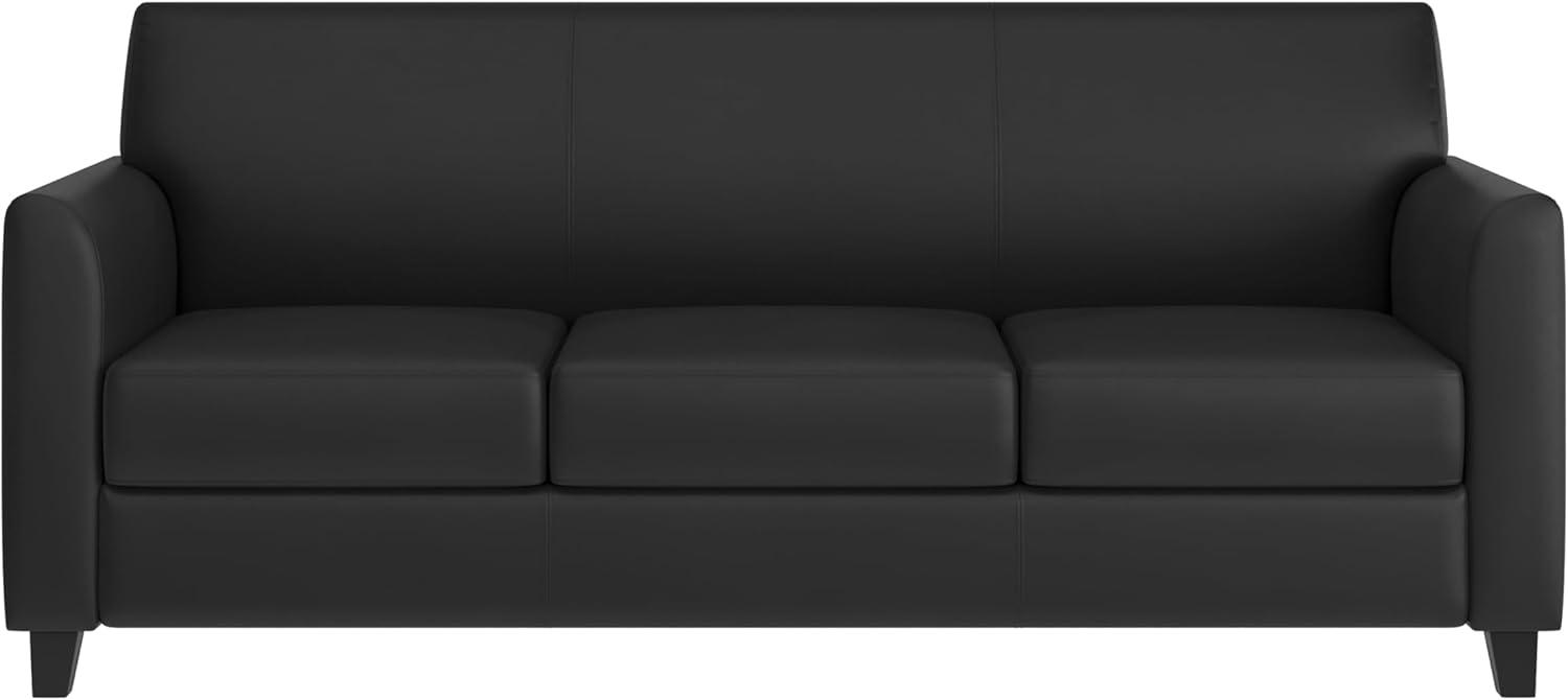 imageFlash Furniture HERCULES Diplomat Series Black LeatherSoft SofaBlack