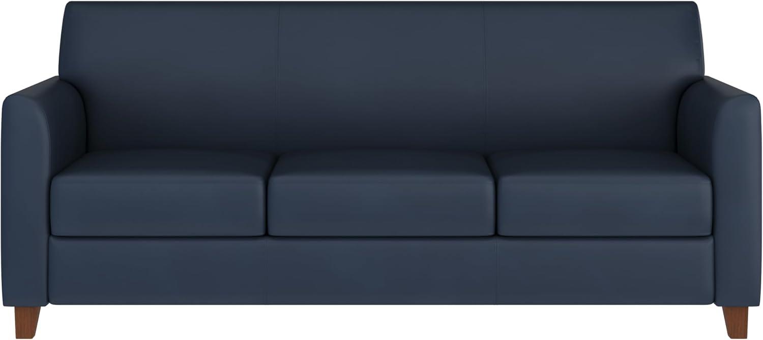 imageFlash Furniture HERCULES Diplomat Series Black LeatherSoft SofaNavy