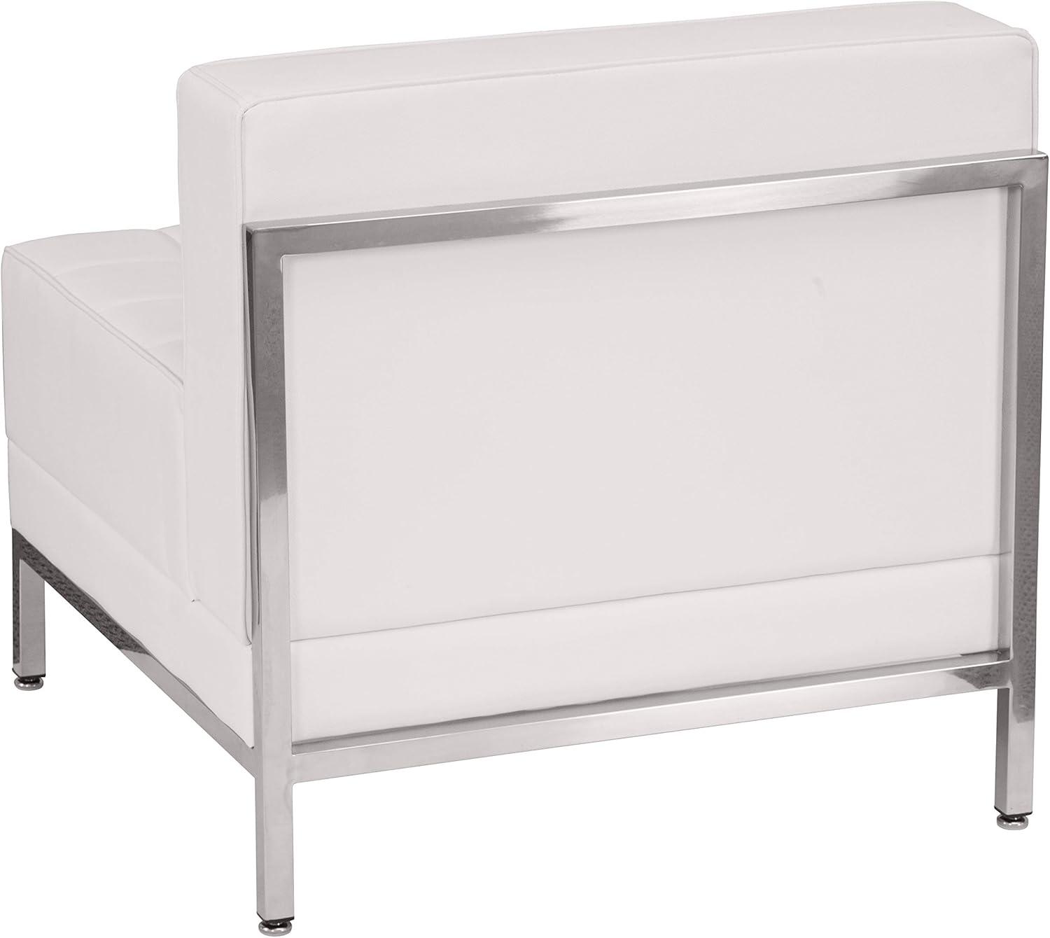 imageFlash Furniture HERCULES Imagination Series Contemporary Black LeatherSoft Middle ChairMelrose White