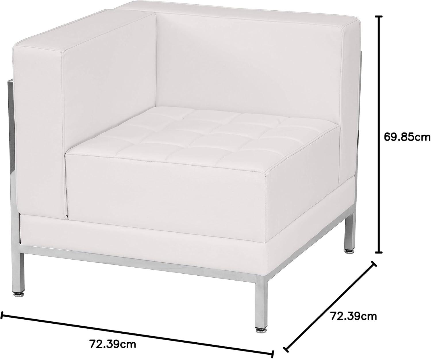 imageFlash Furniture HERCULES Imagination Series Contemporary Black LeatherSoft Middle ChairMelrose White