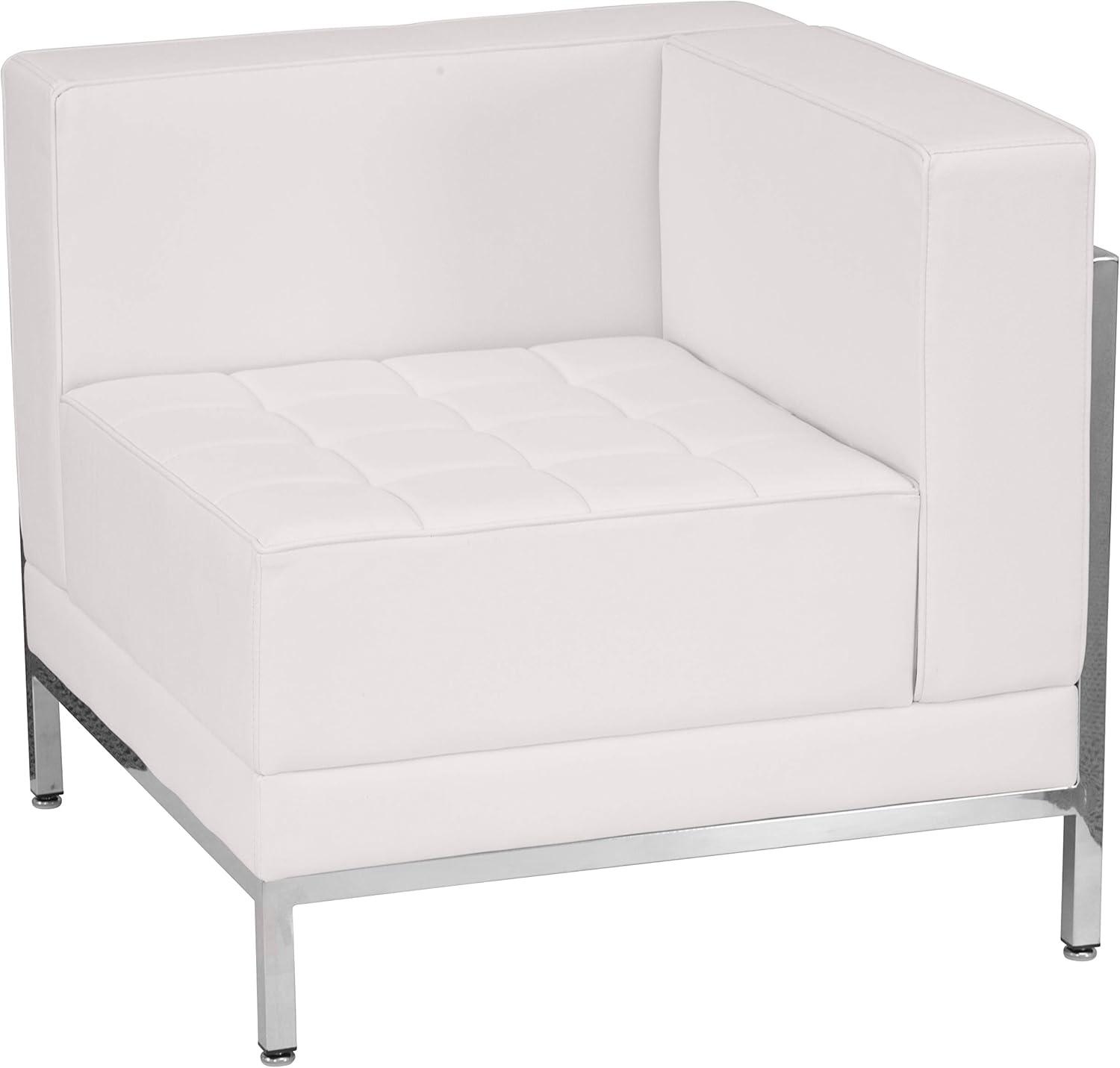 imageFlash Furniture HERCULES Imagination Series Contemporary Black LeatherSoft Middle ChairMelrose White