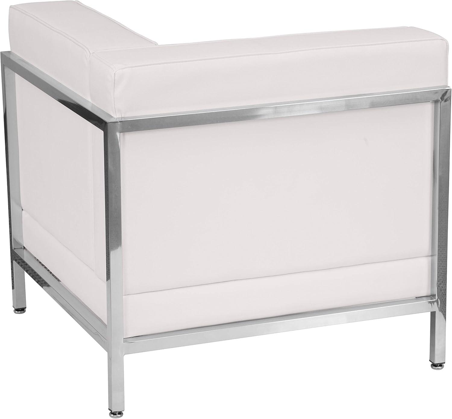 imageFlash Furniture HERCULES Imagination Series Contemporary Black LeatherSoft Middle ChairMelrose White