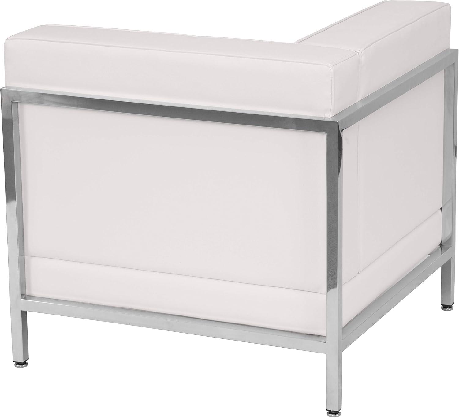 imageFlash Furniture HERCULES Imagination Series Contemporary Black LeatherSoft Middle ChairMelrose White