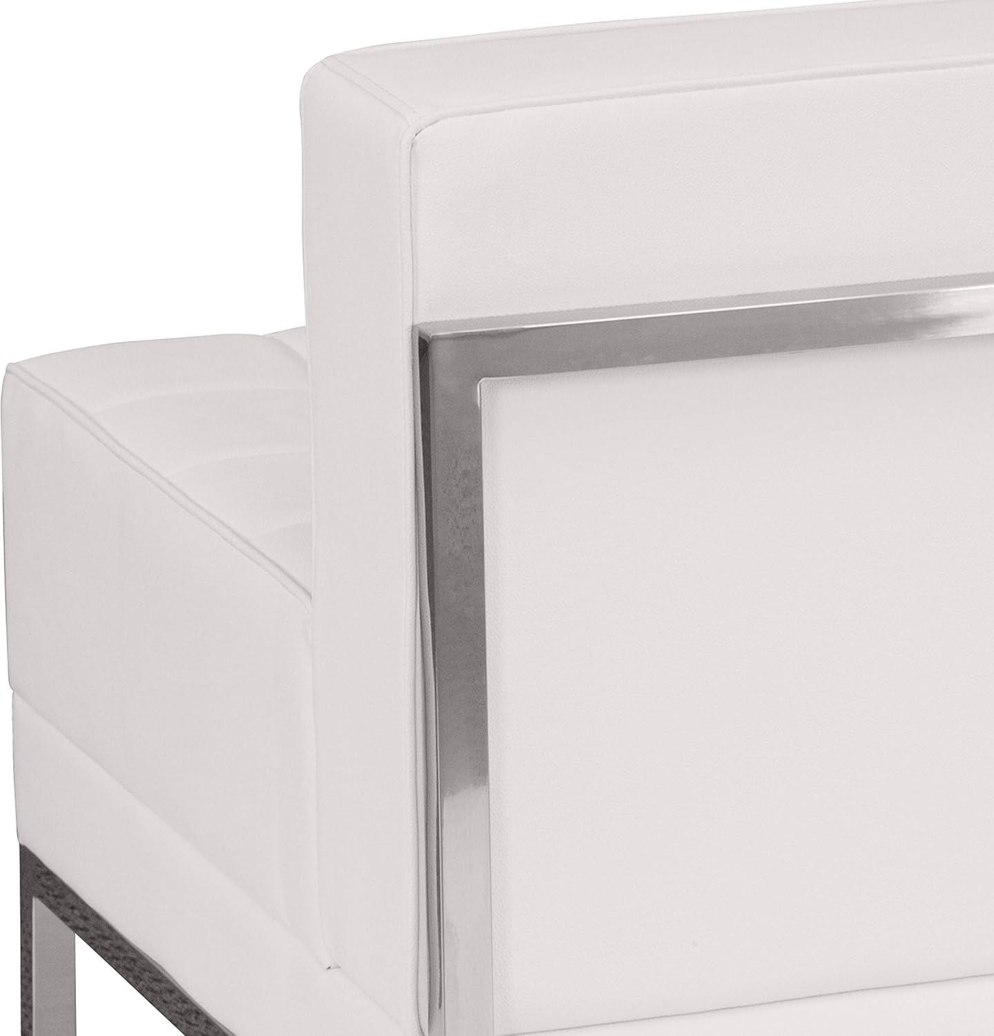 imageFlash Furniture HERCULES Imagination Series Contemporary Black LeatherSoft Middle ChairMelrose White