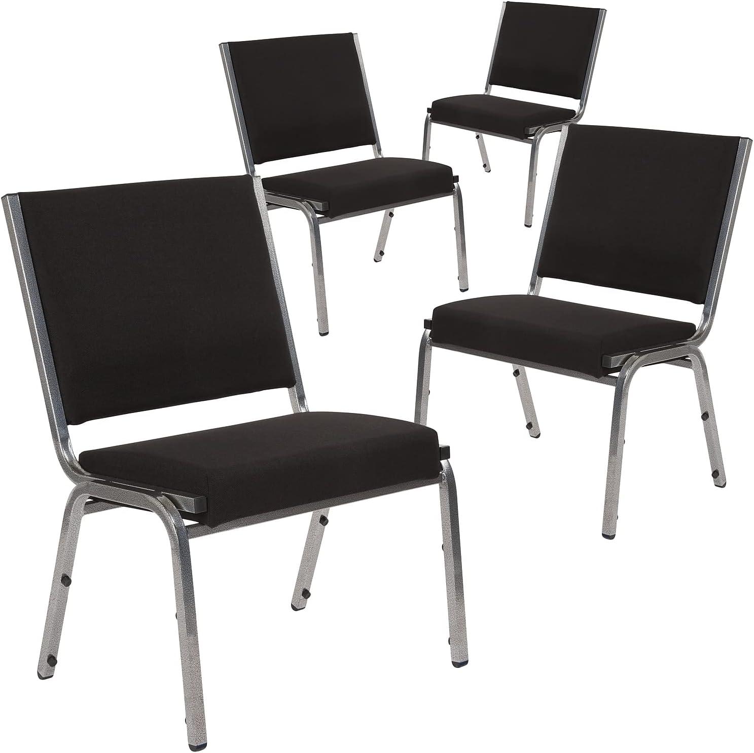 imageFlash Furniture HERCULES Series 1000 lb Rated Black Antimicrobial Vinyl Bariatric Medical Reception ChairBlack Fabric