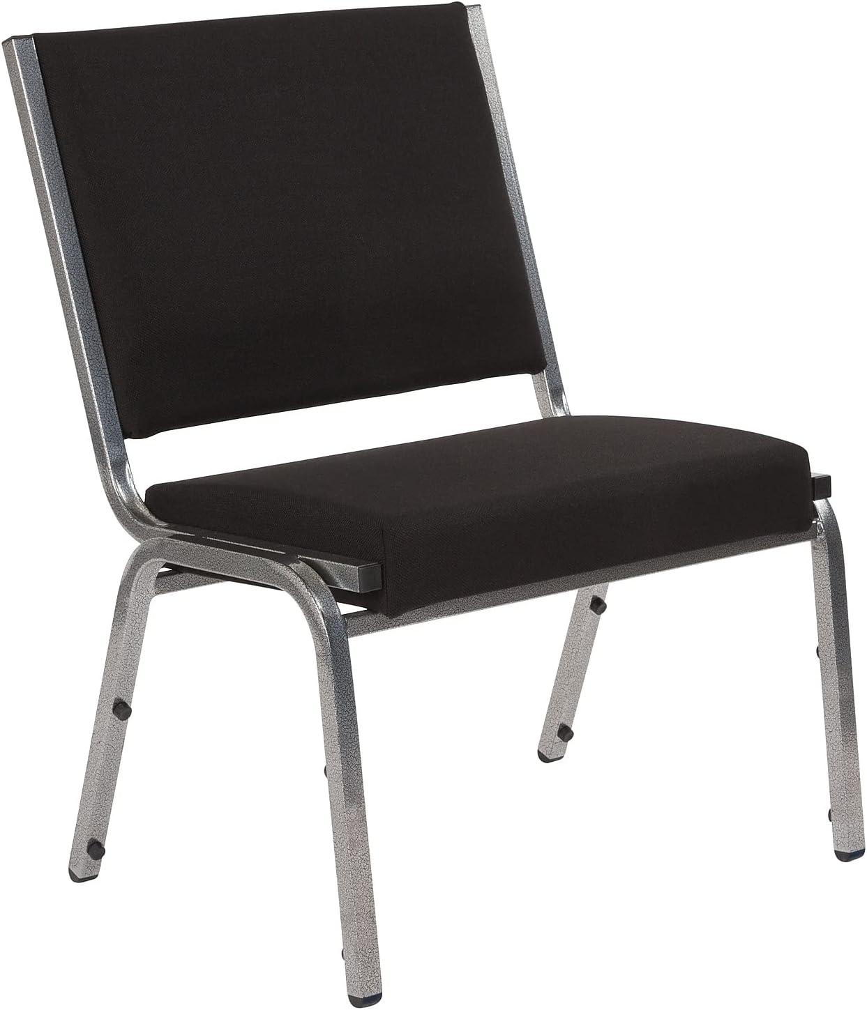 imageFlash Furniture HERCULES Series 1000 lb Rated Black Antimicrobial Vinyl Bariatric Medical Reception ChairBlack Fabric