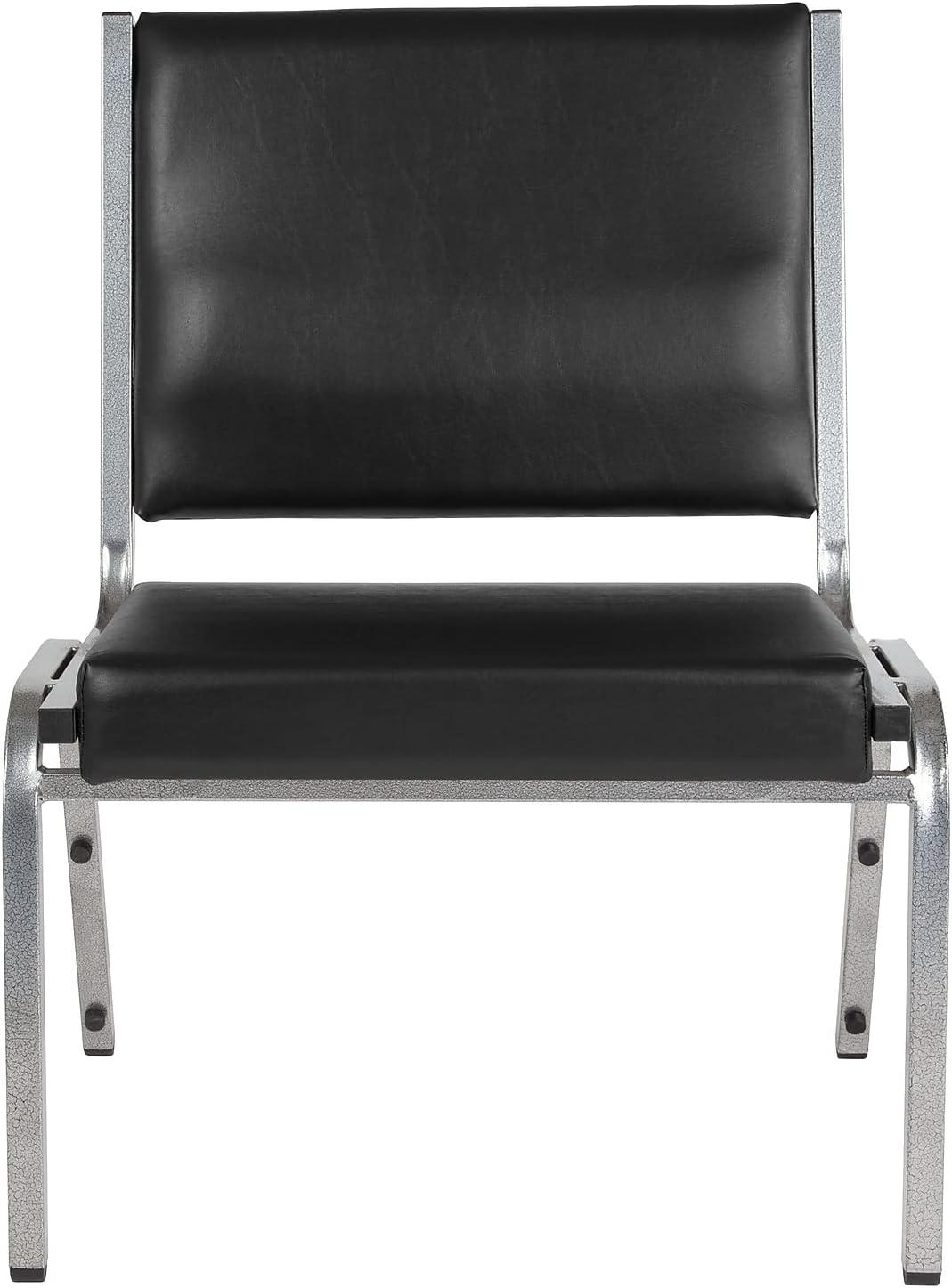 imageFlash Furniture HERCULES Series 1000 lb Rated Black Antimicrobial Vinyl Bariatric Medical Reception ChairBlack Vinyl