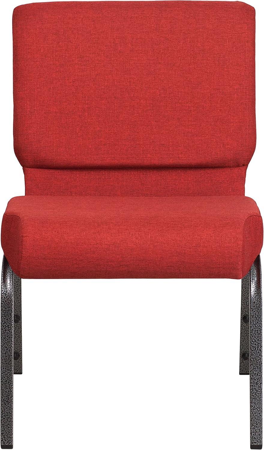 imageFlash Furniture HERCULES Series 21W Stacking Church Chair in Black Dot Patterned Fabric Gold Vein FrameCrimson FabricSilver Vein Frame