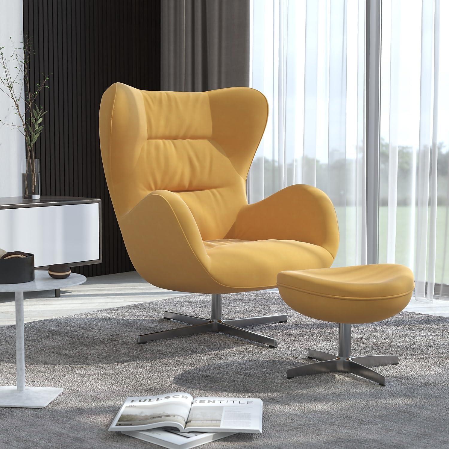 imageFlash Furniture HERCULES Series Black LeatherSoft Parsons Chair with Rolled Back Accent Nail Trim and Walnut FinishDark Gray Fabric
