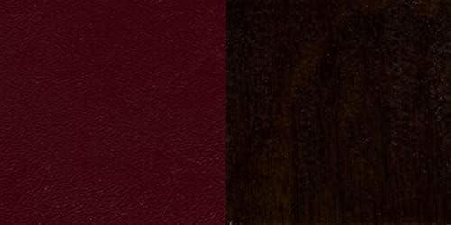 imageFlash Furniture HERCULES Series Ladder Back Mahogany Wood Restaurant Chair Burgundy Vinyl SeatBurgundy Vinyl SeatWalnut Wood Frame