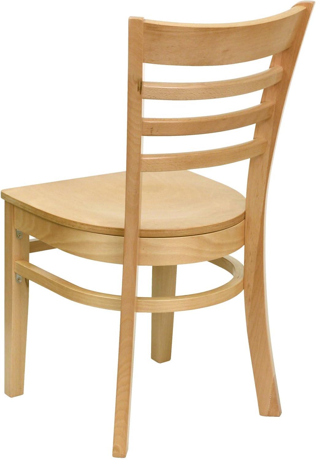 imageFlash Furniture HERCULES Series Ladder Back Mahogany Wood Restaurant Chair Burgundy Vinyl SeatWalnut Wood SeatWalnut Wood Frame