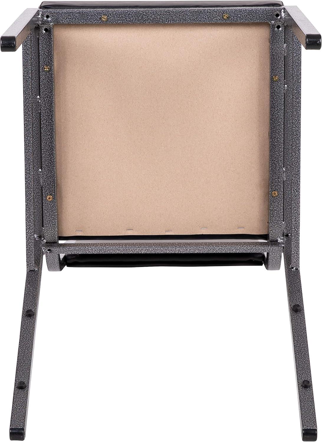imageFlash Furniture HERCULES Series Square Back Stacking Banquet Chair in Dark Gray Fabric with Silvervein FrameDark Gray FabricSilver Vein Frame