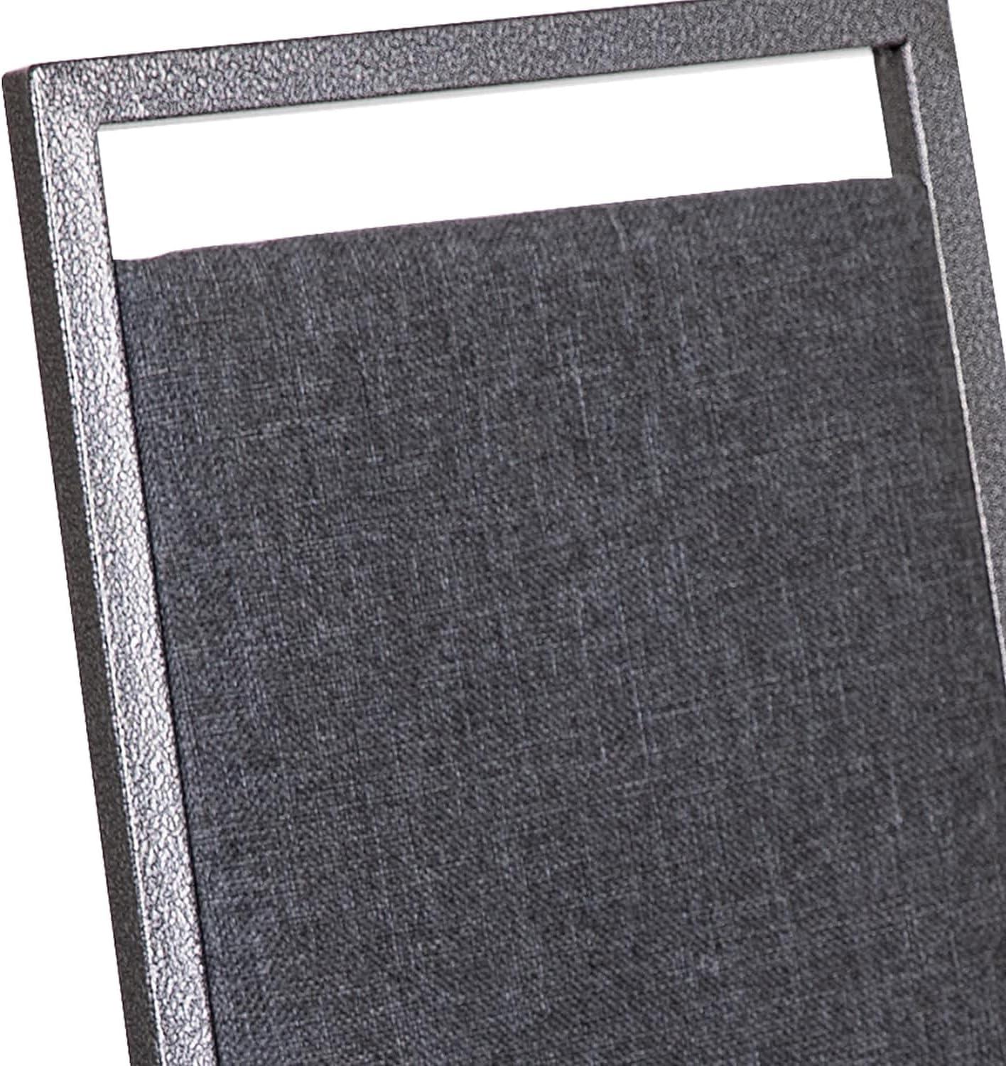 imageFlash Furniture HERCULES Series Square Back Stacking Banquet Chair in Dark Gray Fabric with Silvervein FrameDark Gray FabricSilver Vein Frame