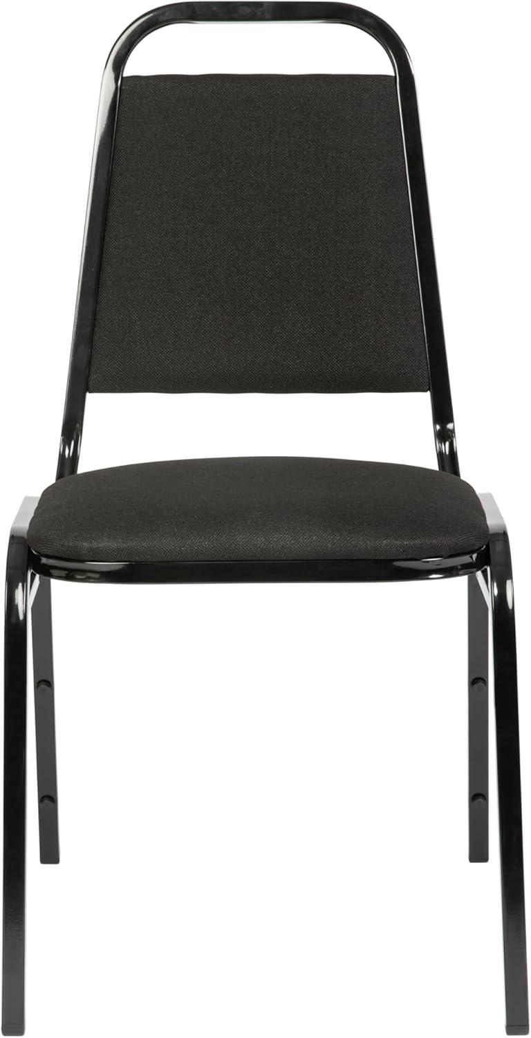 imageFlash Furniture HERCULES Series Trapezoidal Back Stacking Banquet Chair in Burgundy Vinyl Silver Vein FrameBlack FabricBlack Frame