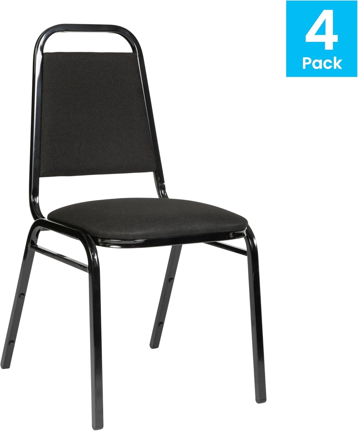 imageFlash Furniture HERCULES Series Trapezoidal Back Stacking Banquet Chair in Burgundy Vinyl Silver Vein FrameBlack FabricBlack Frame