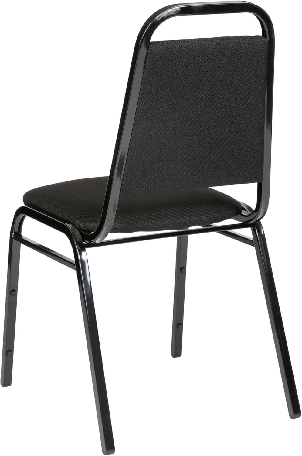 imageFlash Furniture HERCULES Series Trapezoidal Back Stacking Banquet Chair in Burgundy Vinyl Silver Vein FrameBlack FabricBlack Frame