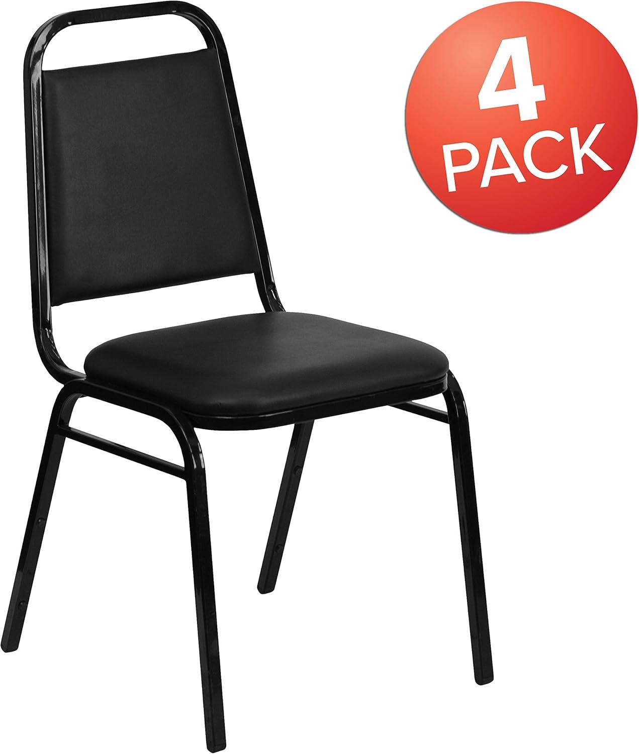 imageFlash Furniture HERCULES Series Trapezoidal Back Stacking Banquet Chair in Burgundy Vinyl Silver Vein FrameBlack VinylBlack Frame