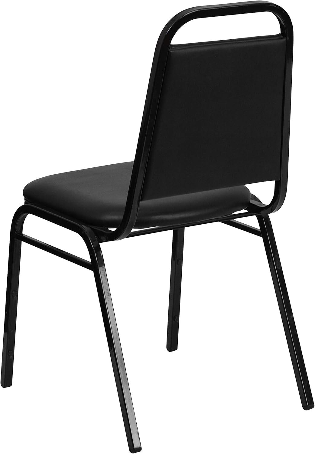 imageFlash Furniture HERCULES Series Trapezoidal Back Stacking Banquet Chair in Burgundy Vinyl Silver Vein FrameBlack VinylBlack Frame