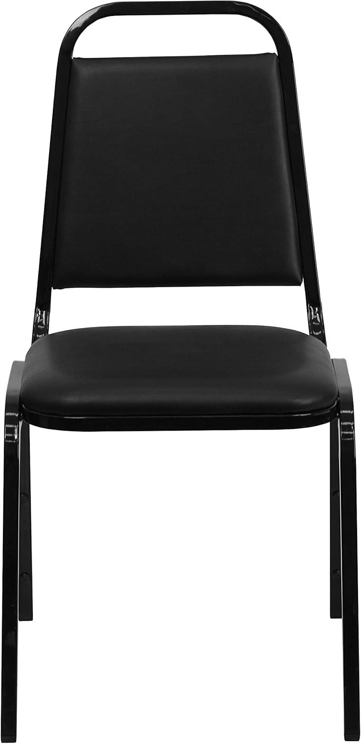 imageFlash Furniture HERCULES Series Trapezoidal Back Stacking Banquet Chair in Burgundy Vinyl Silver Vein FrameBlack VinylBlack Frame