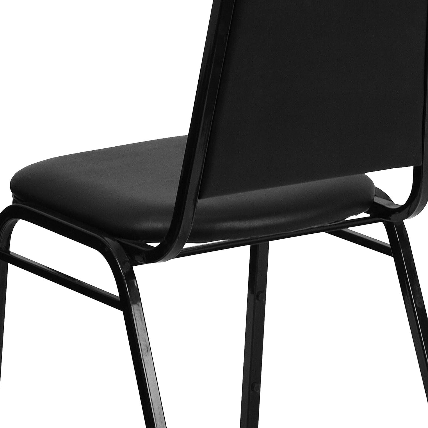 imageFlash Furniture HERCULES Series Trapezoidal Back Stacking Banquet Chair in Burgundy Vinyl Silver Vein FrameBlack VinylBlack Frame