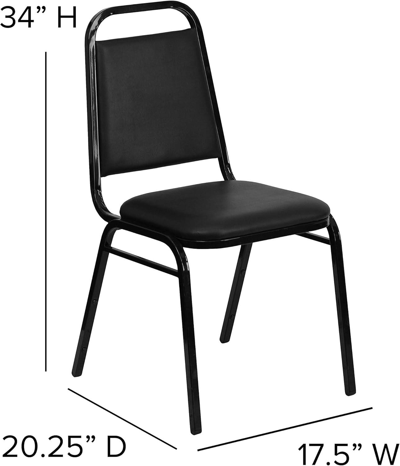 imageFlash Furniture HERCULES Series Trapezoidal Back Stacking Banquet Chair in Burgundy Vinyl Silver Vein FrameBlack VinylBlack Frame