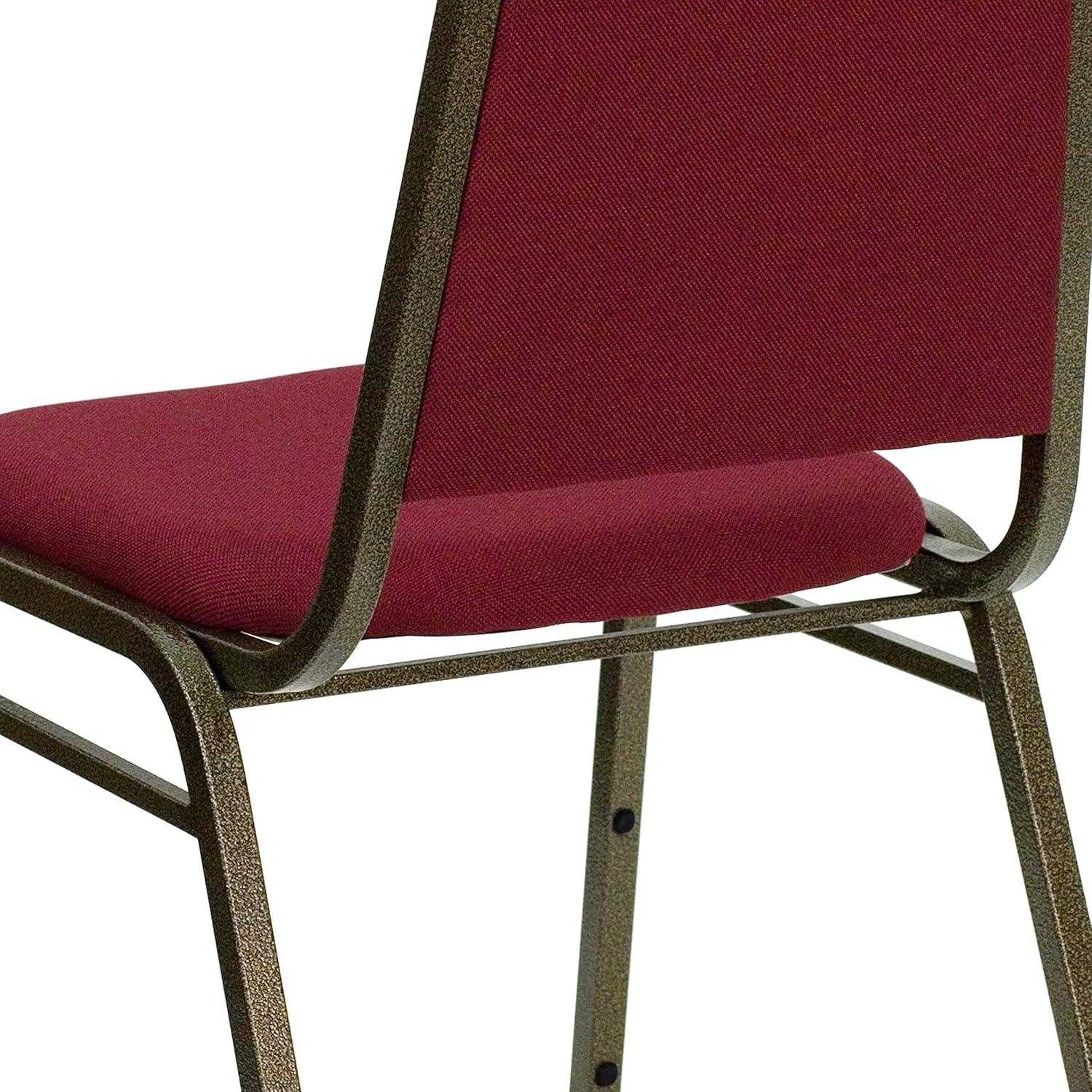 imageFlash Furniture HERCULES Series Trapezoidal Back Stacking Banquet Chair in Burgundy Vinyl Silver Vein FrameBurgundy FabricGold Vein Frame