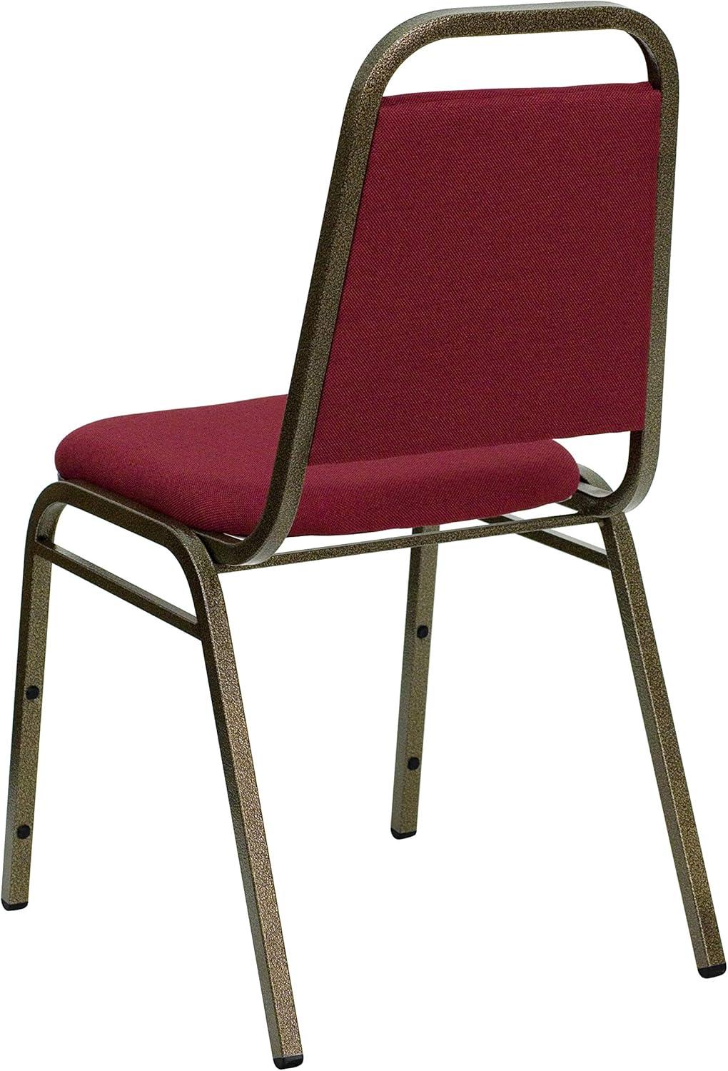 imageFlash Furniture HERCULES Series Trapezoidal Back Stacking Banquet Chair in Burgundy Vinyl Silver Vein FrameBurgundy FabricGold Vein Frame