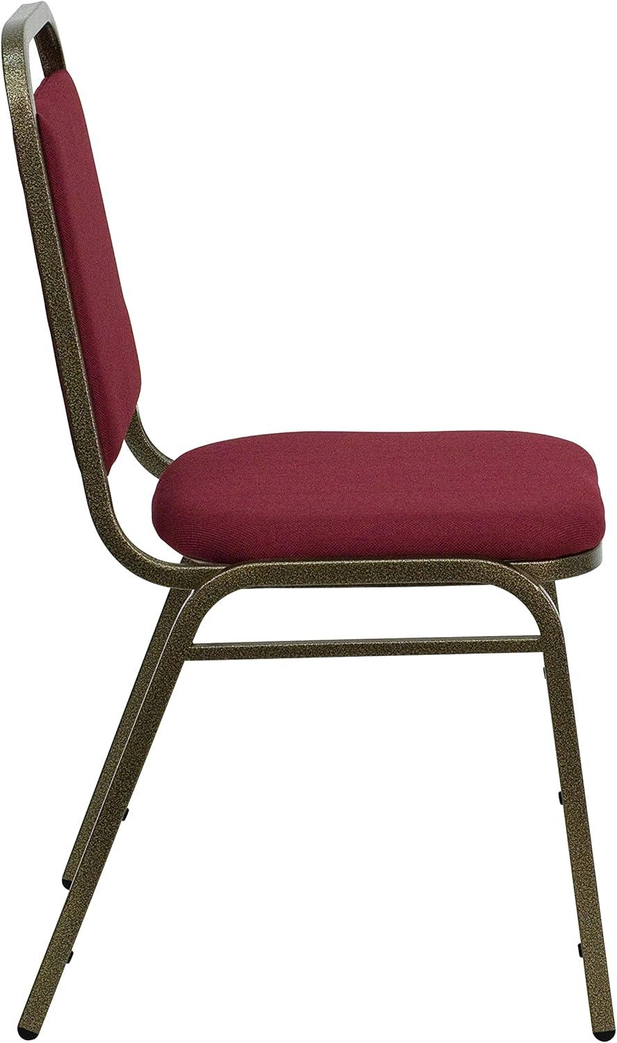 imageFlash Furniture HERCULES Series Trapezoidal Back Stacking Banquet Chair in Burgundy Vinyl Silver Vein FrameBurgundy FabricGold Vein Frame