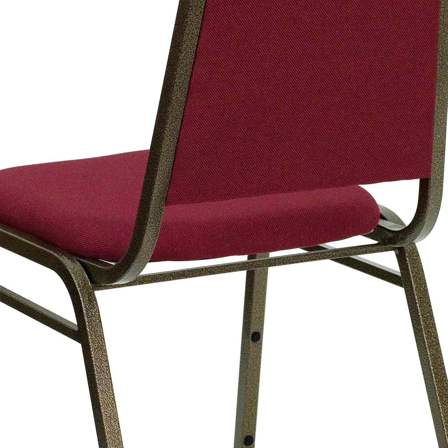 imageFlash Furniture HERCULES Series Trapezoidal Back Stacking Banquet Chair in Burgundy Vinyl Silver Vein FrameBurgundy FabricGold Vein Frame