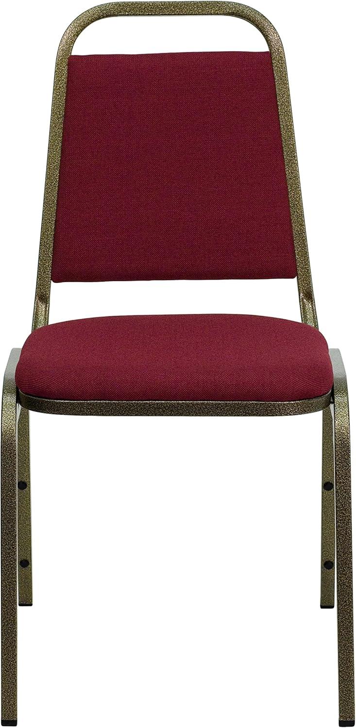 imageFlash Furniture HERCULES Series Trapezoidal Back Stacking Banquet Chair in Burgundy Vinyl Silver Vein FrameBurgundy FabricGold Vein Frame