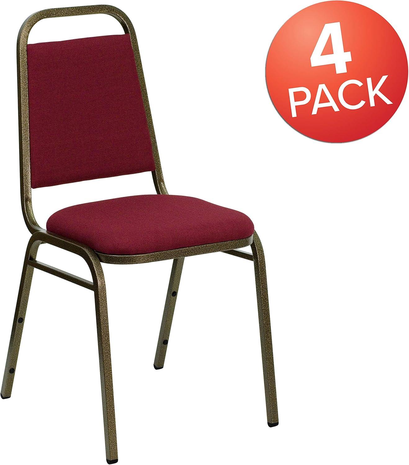 imageFlash Furniture HERCULES Series Trapezoidal Back Stacking Banquet Chair in Burgundy Vinyl Silver Vein FrameBurgundy FabricGold Vein Frame