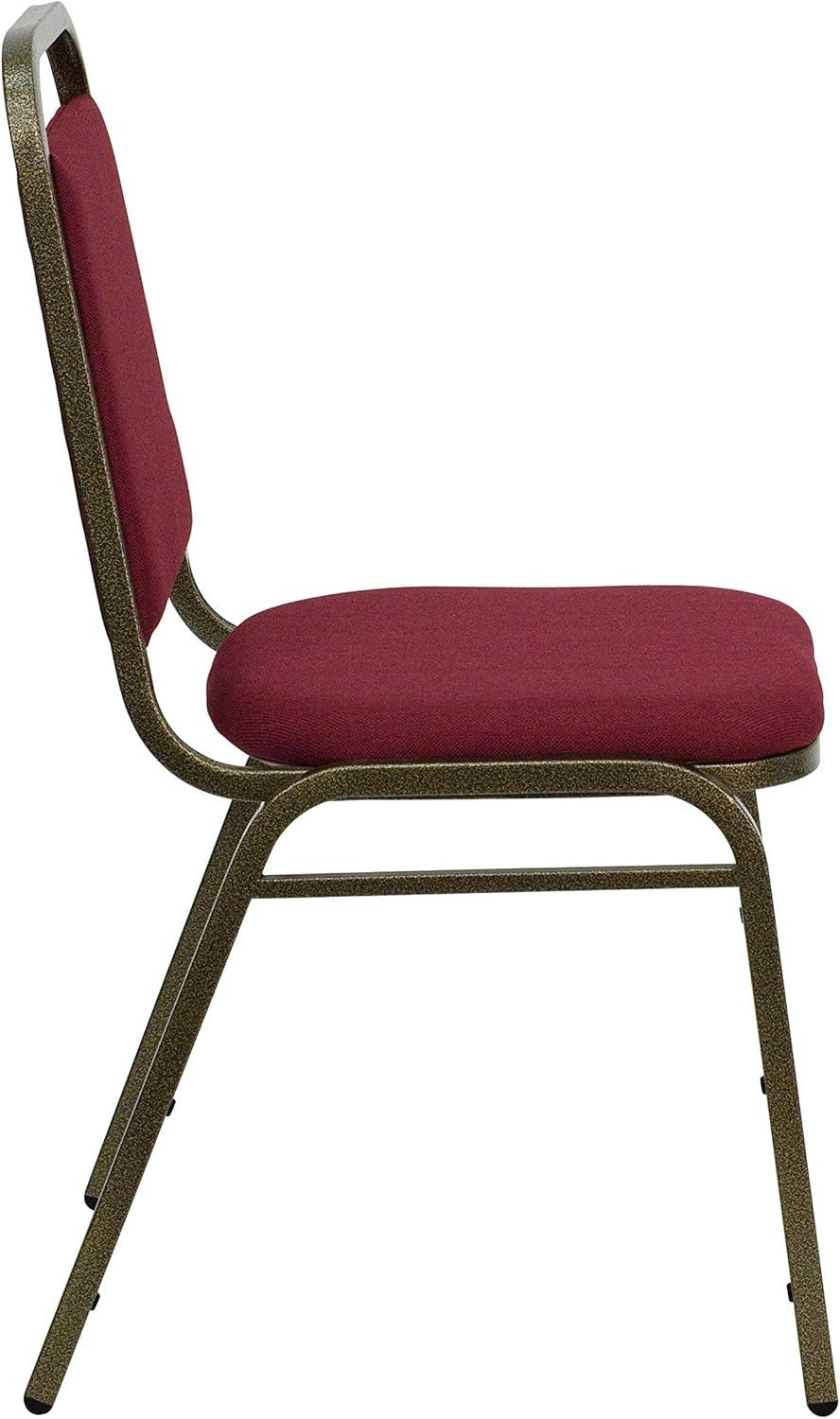 imageFlash Furniture HERCULES Series Trapezoidal Back Stacking Banquet Chair in Burgundy Vinyl Silver Vein FrameBurgundy FabricGold Vein Frame