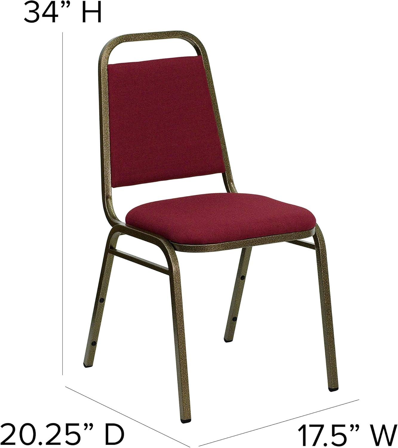 imageFlash Furniture HERCULES Series Trapezoidal Back Stacking Banquet Chair in Burgundy Vinyl Silver Vein FrameBurgundy FabricGold Vein Frame