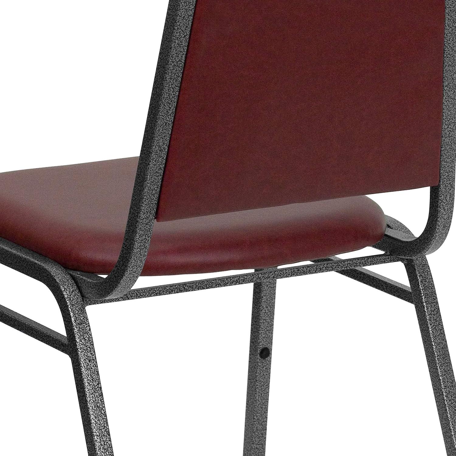 imageFlash Furniture HERCULES Series Trapezoidal Back Stacking Banquet Chair in Burgundy Vinyl Silver Vein FrameBurgundy VinylSilver Vein Frame