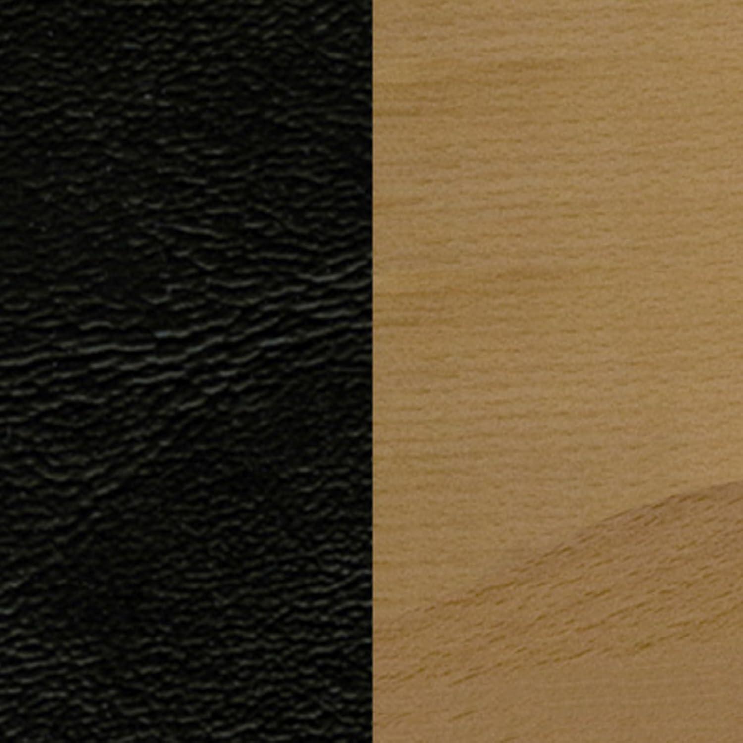 imageFlash Furniture HERCULES Series Vertical Slat Back Walnut Wood Restaurant ChairBlack Vinyl SeatNatural Wood Frame