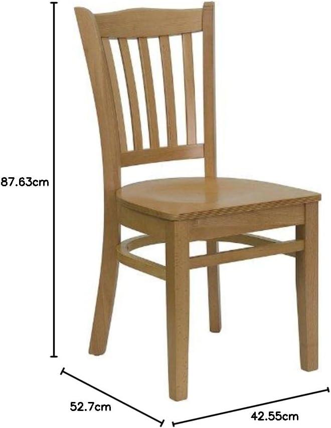 imageFlash Furniture HERCULES Series Vertical Slat Back Walnut Wood Restaurant ChairNatural Wood SeatNatural Wood Frame