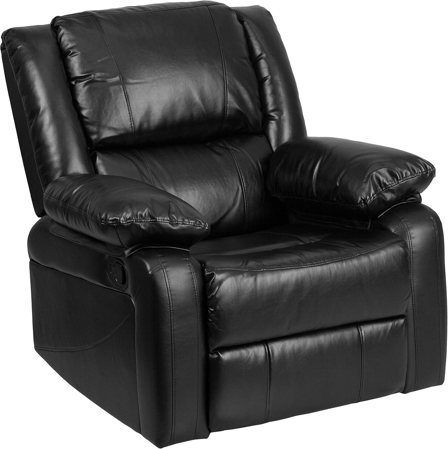 imageFlash Furniture Harmony Series Black LeatherSoft ReclinerBlack Leathersoft