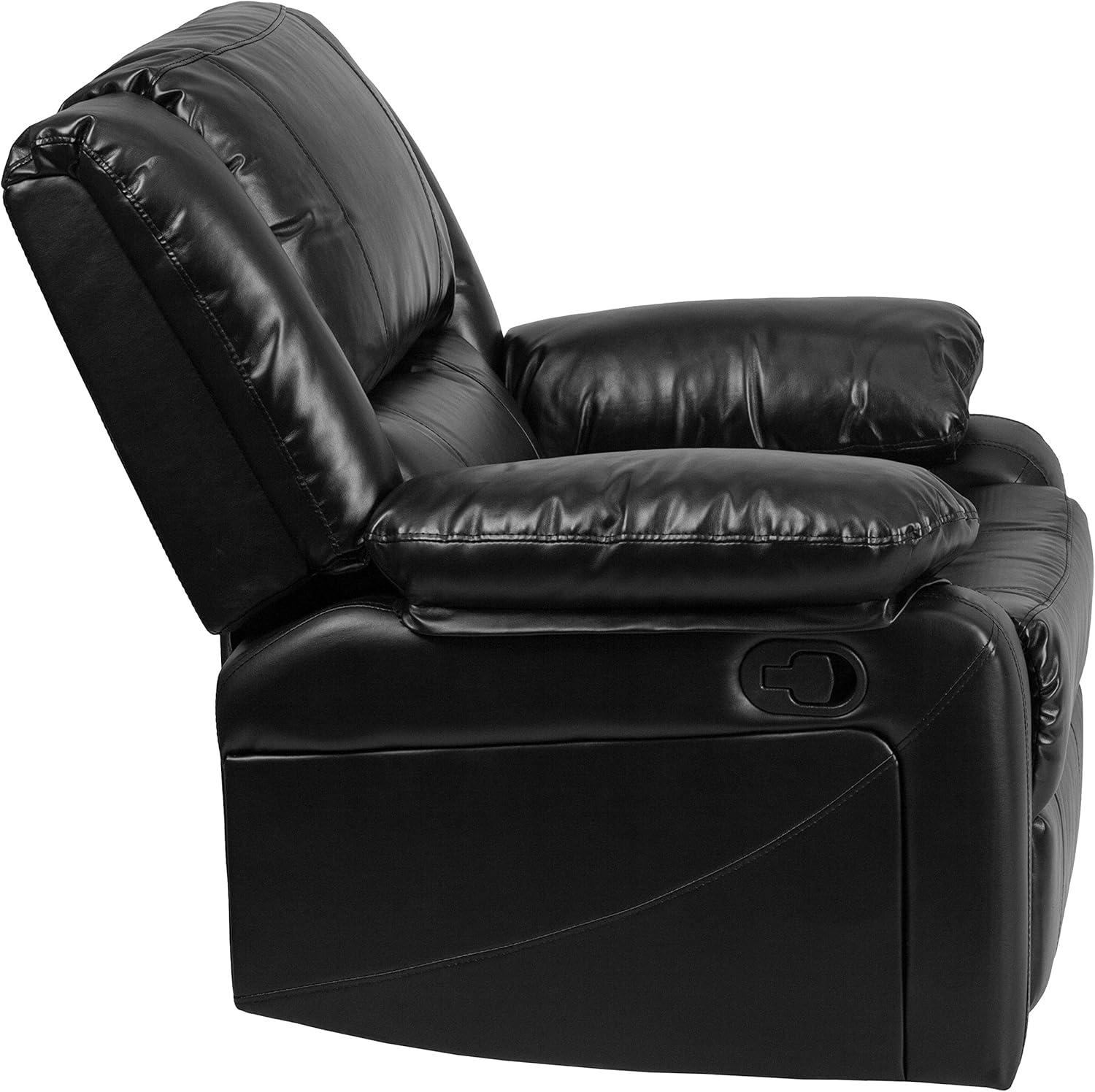 imageFlash Furniture Harmony Series Black LeatherSoft ReclinerBlack Leathersoft